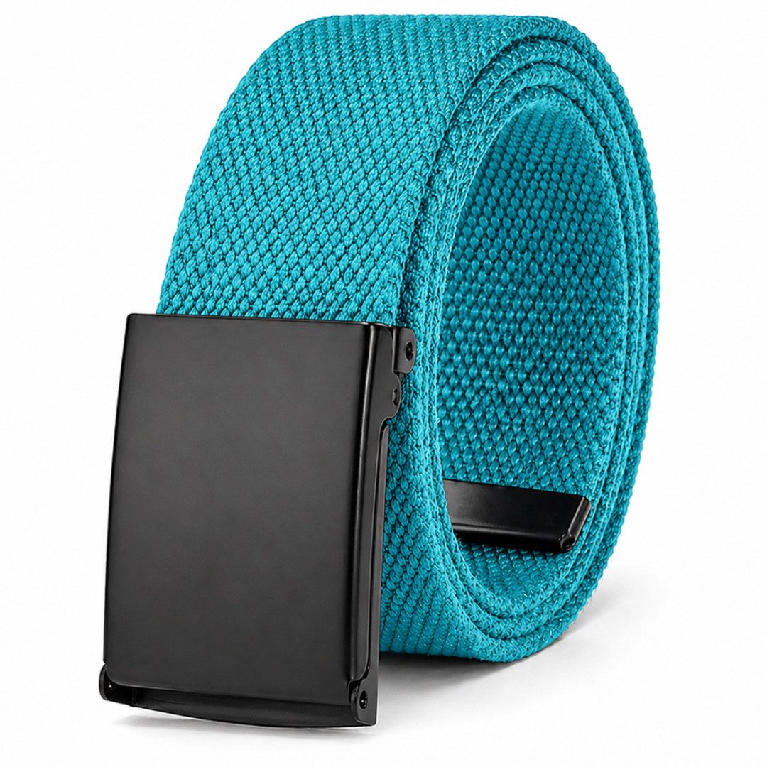 ZUKUNFTSENKEL Stoffgürtel mit Klappschnalle Nylon Canvas Gürtel 4cm Bandgürtel Größen 80–180 cm, Hüftgürtel
