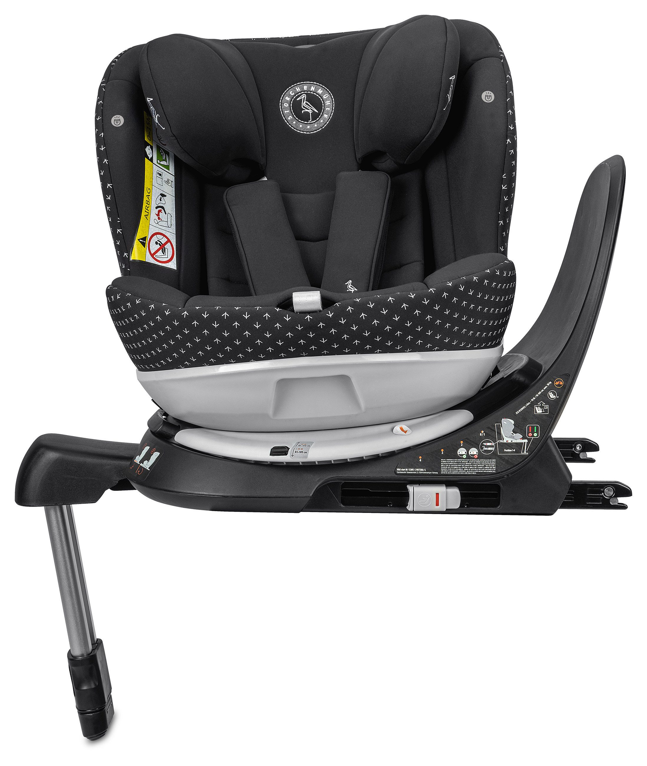Storchenmühle Autokindersitz Niki start M, ab: 8 Monate, bis: 4 Jahre, ab: 61 cm, bis: 105 cm, sicherer 360°Kindersitz bis 4 Jahre