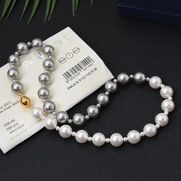 DTC GmbH Perlenkette Positive runde hervorgehobene Off-White Amalgamierungs-Halskette (Für sich selbst, für die Schönheit!, 1-tlg)