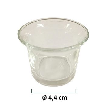 Provance Teelichthalter 12 - 24x Teelichtglas geschwungener Rand Ø 6,3 cm (12 St)