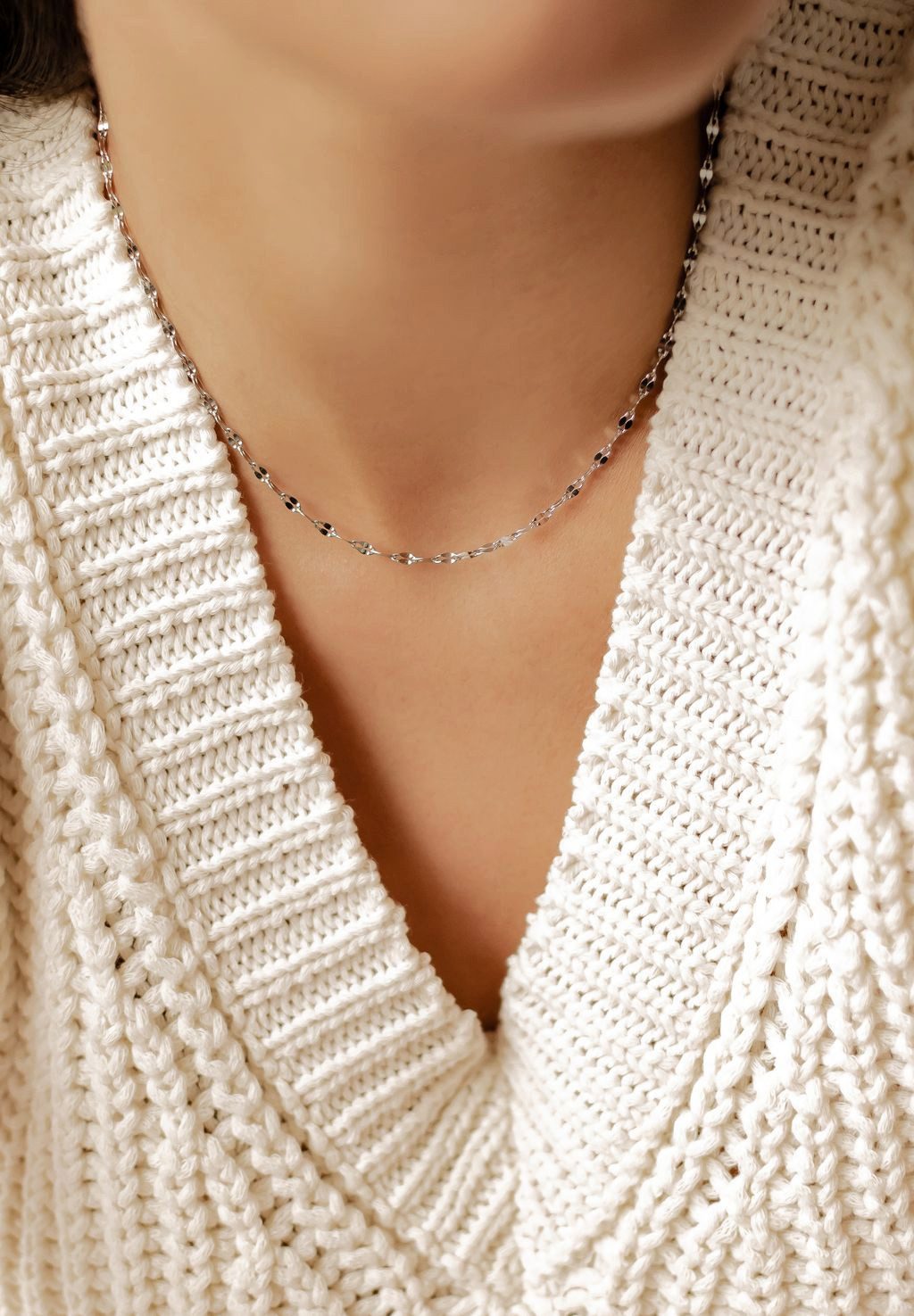 Hey Happiness Choker Rolo Kette Damen, Kurze Edelstahl Halskette ohne Anhän günstig online kaufen