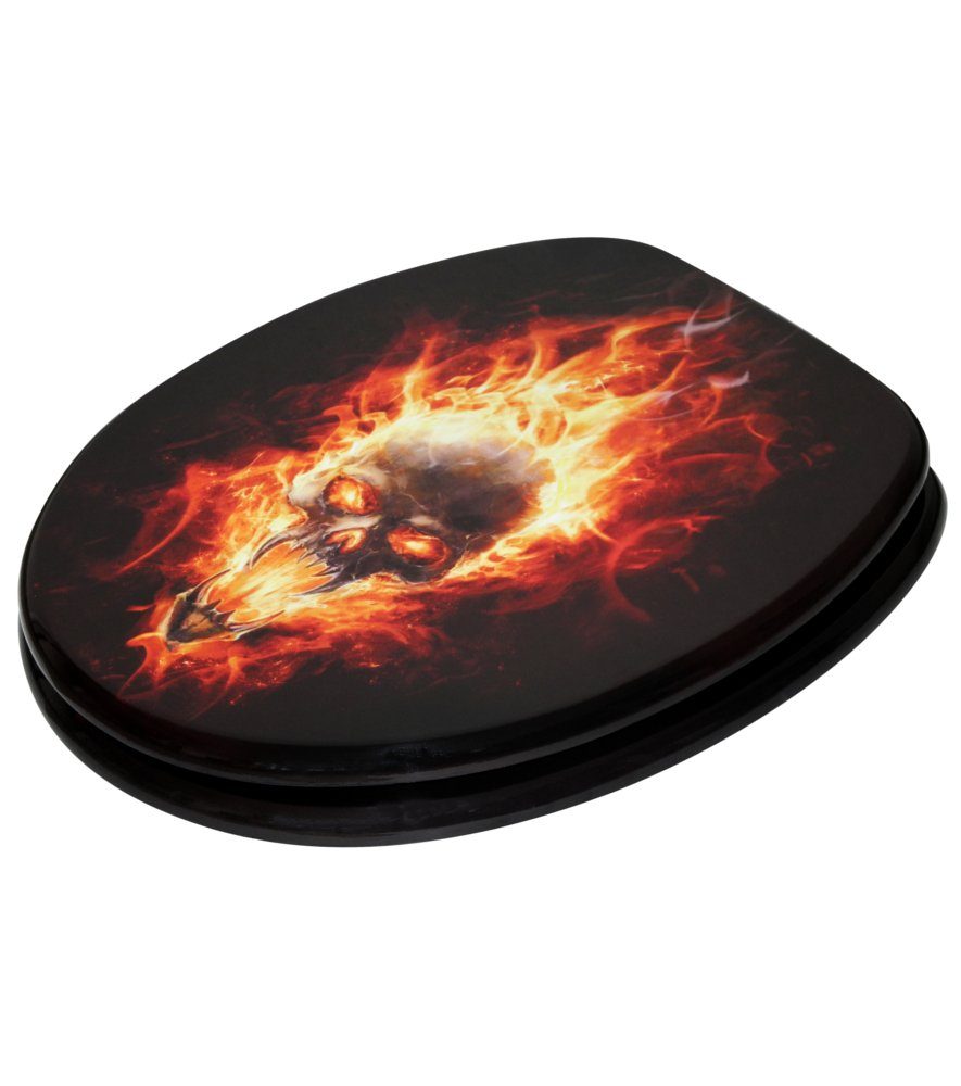 Sanilo WC-Sitz Totenkopf in Flammen, universell, günstig online kaufen