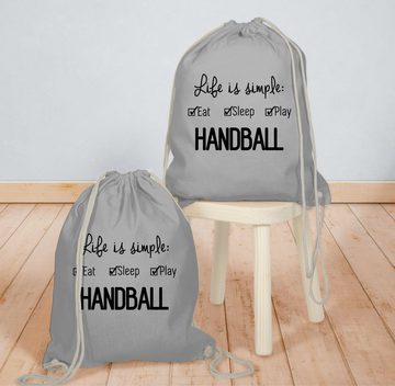 Shirtracer Turnbeutel Life is simple Handball, Handball WM 2023 Trikot Ersatz