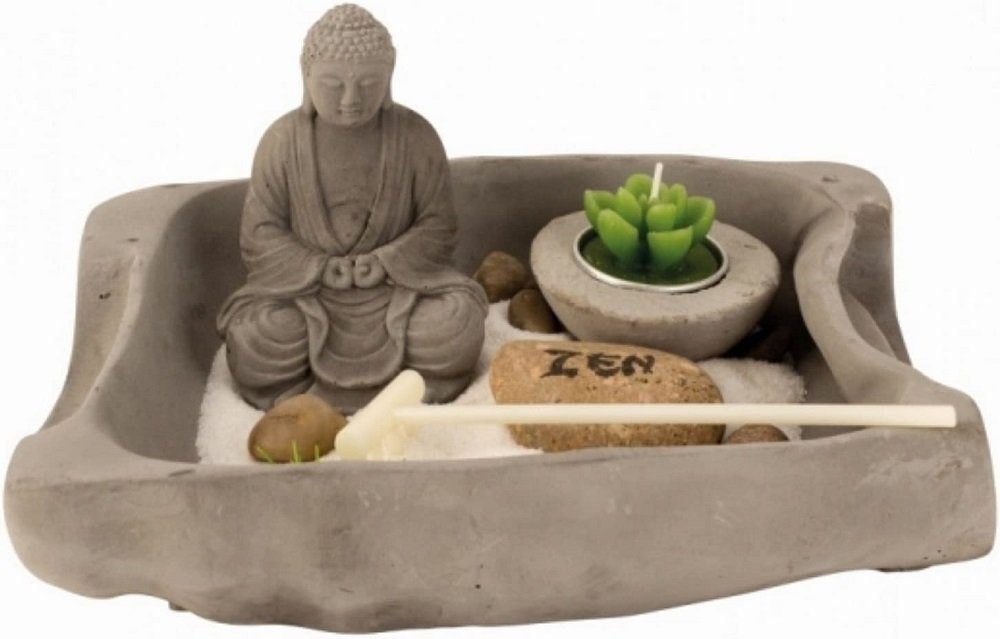 G. Wurm Gartenfigur Buddha Zen Set 22x16,5cm h=10cm