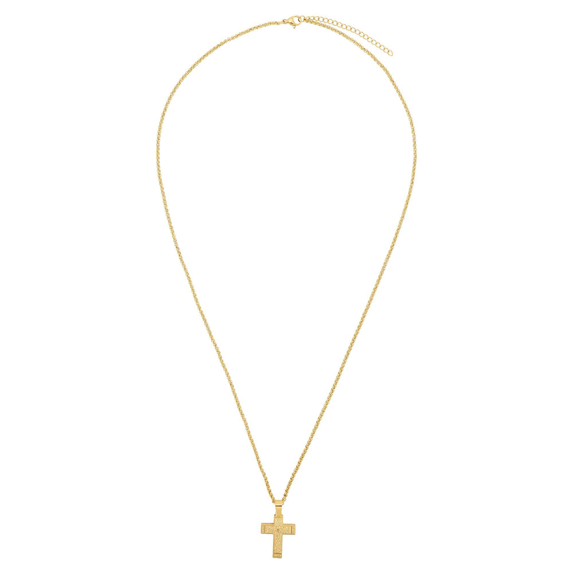 Heideman Kette mit Anhänger Crucis goldfarben (keine Angabe, inkl. Geschenkverpackung), mit Kreuz Anhänger