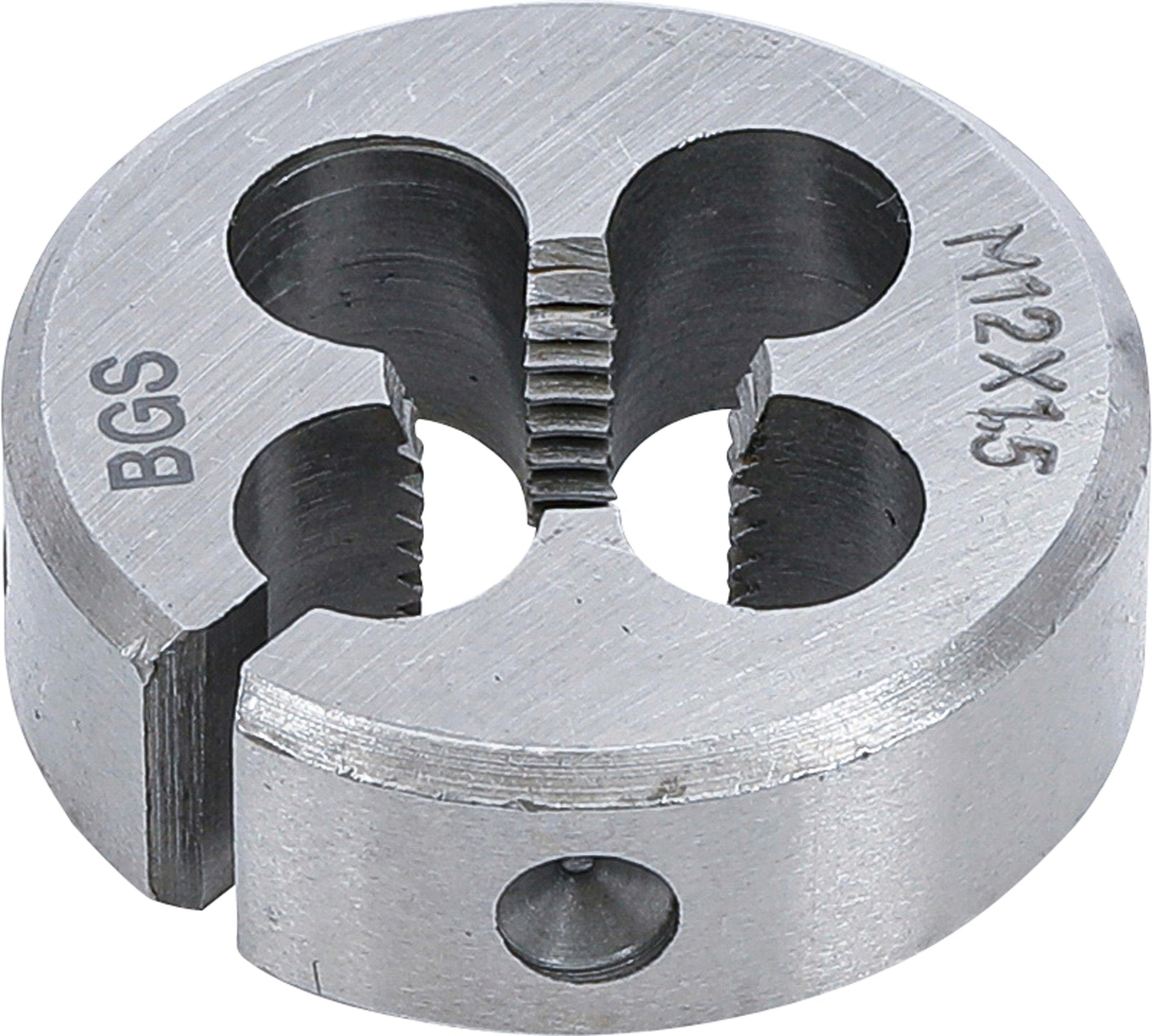 BGS technic Gewindeschneideisen Gewindeschneideisen, M12 x 1,5 x 38 mm