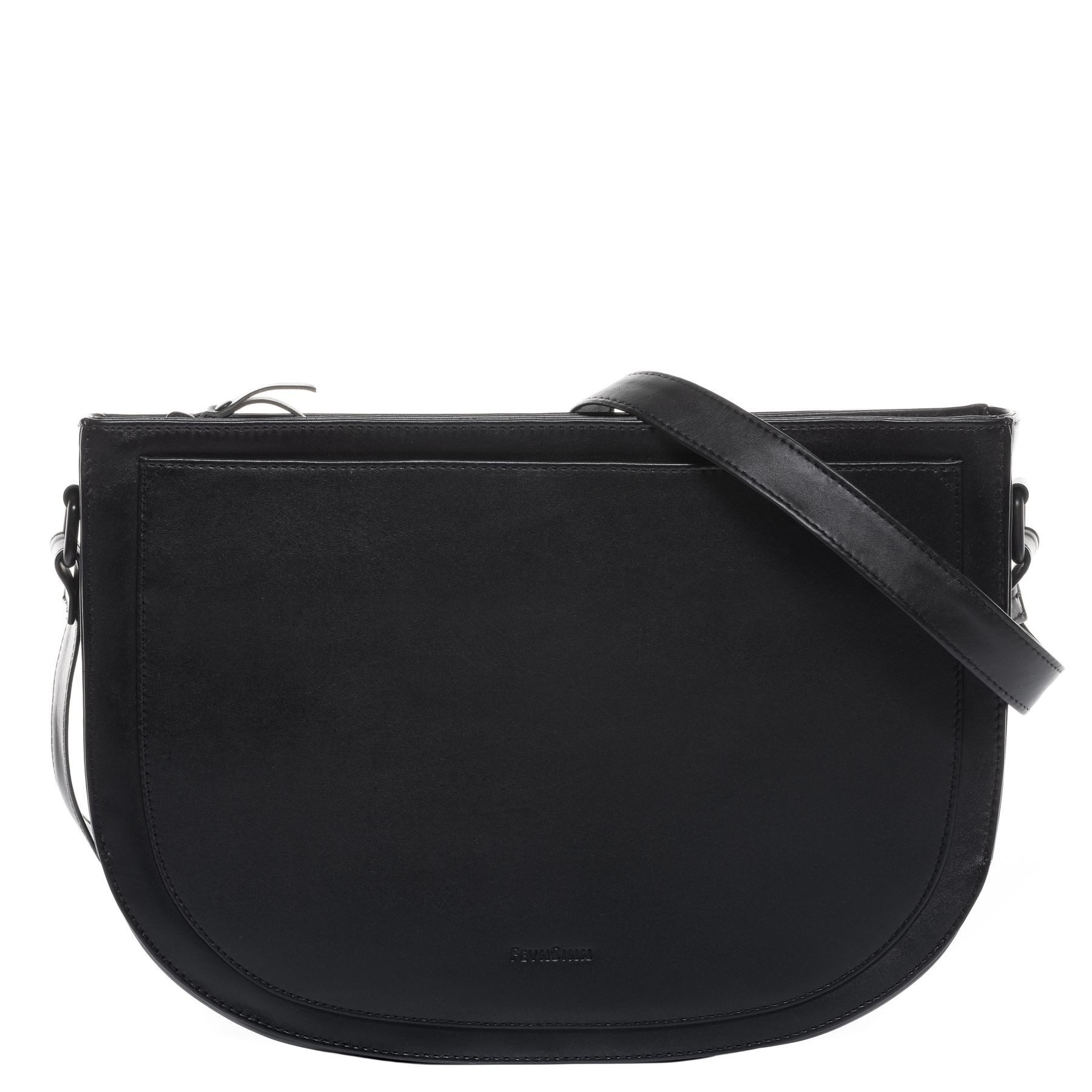 FEYNSINN Umhängetasche echt Leder Umhängetasche groß schwarz SVEA, Handtasche Echtleder für Damen, Umhängetasche schwarz