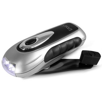 EAXUS LED Taschenlampe Kurbeltaschenlampe mit Hand Dynamo - keine Batterien erforderlich, Wasserdicht, mit Handkurbel