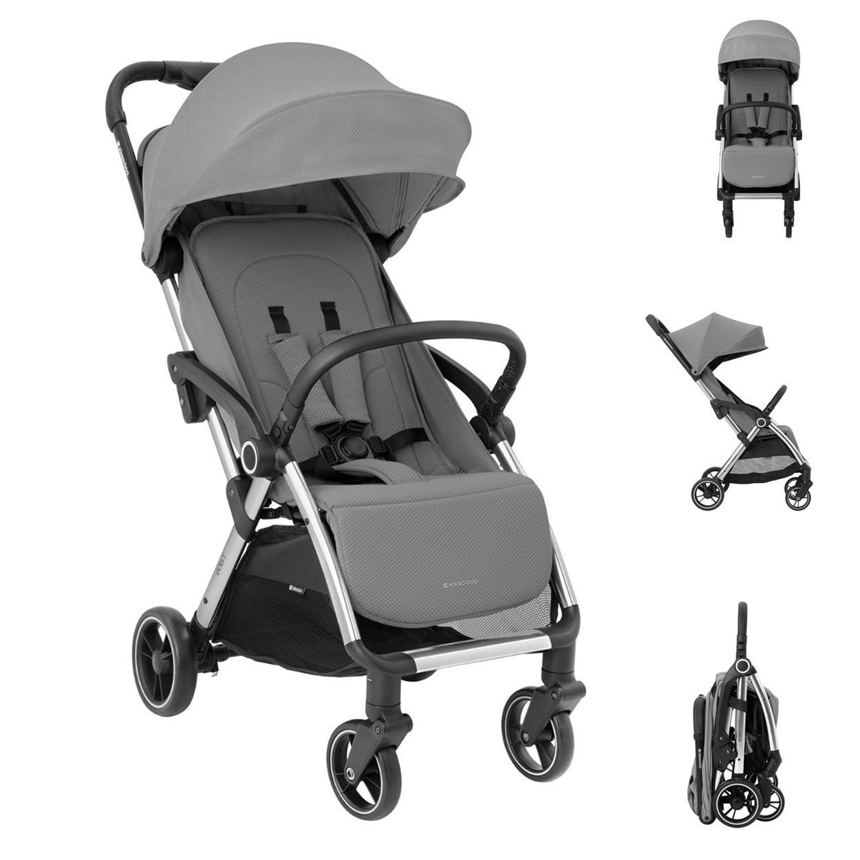 Kikkaboo Kinder-Buggy Kinderwagen, Buggy Eden 22 kg, Federung Regenschutz zusammenklappbar