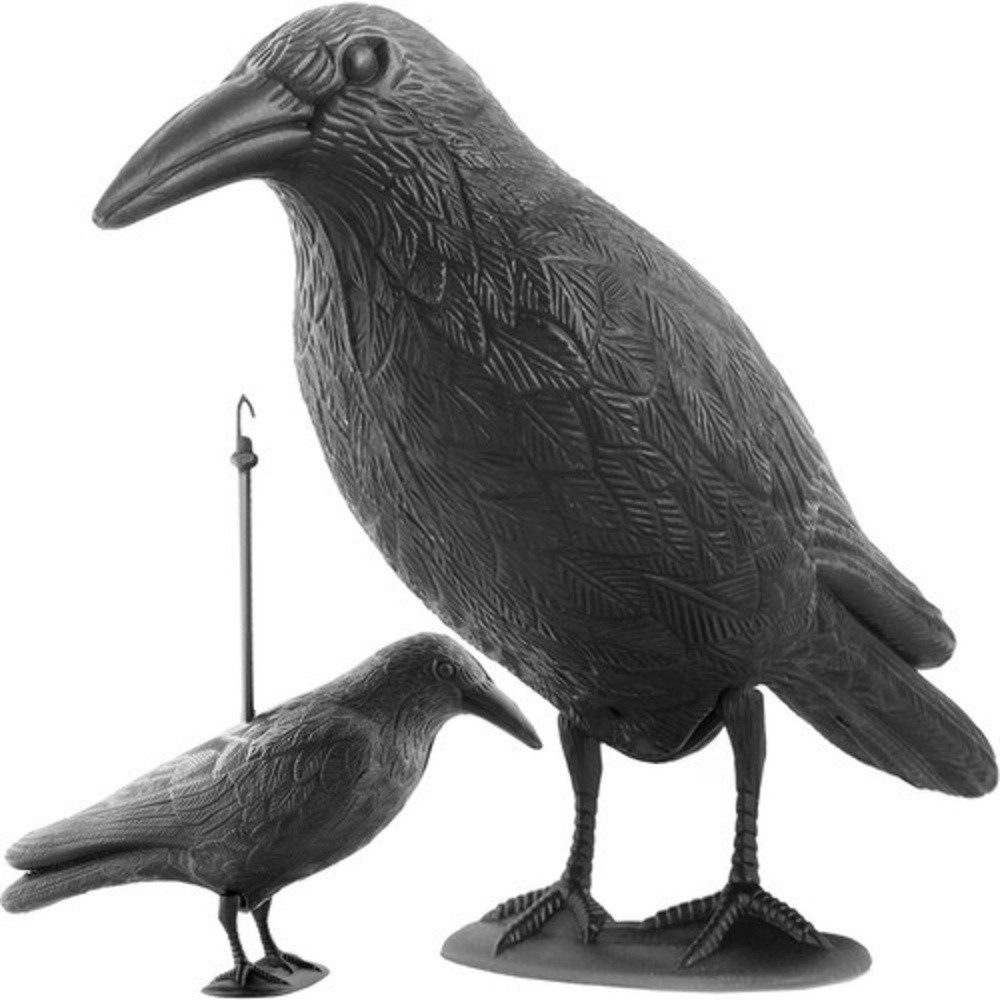 ISO TRADE Vogelattrappe Vogelabwehr Rabe,10 m (Spar-Set, 1-St., ästehtisch realistisch), Realistisches Erscheinungsbild