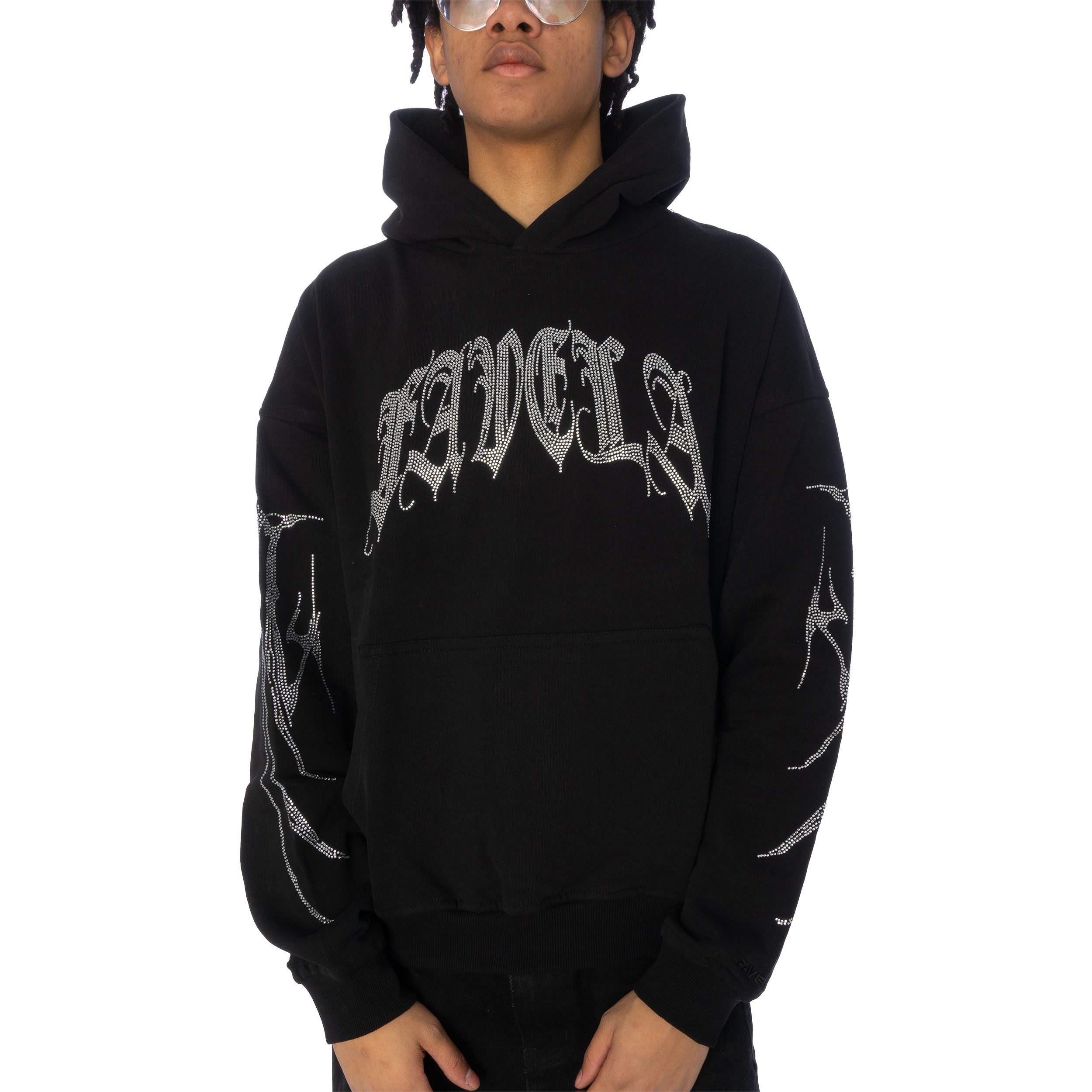 Favela Hoodie Hoodie Favela Ribcage Rhinestone