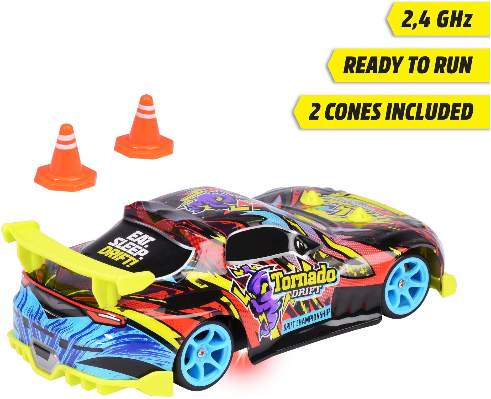 Dickie Toys RC-Auto RC Tornado Drift, 2,4 GHz, mit Beleuchtung und Allradantrieb
