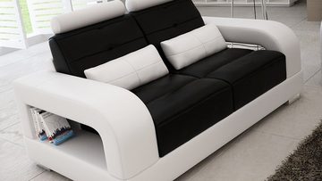 JVmoebel Sofa Schwarz-weiße Luxus Sofagarnitur 3+1+1 Sitzer stilvoll Neu, Made in Europe