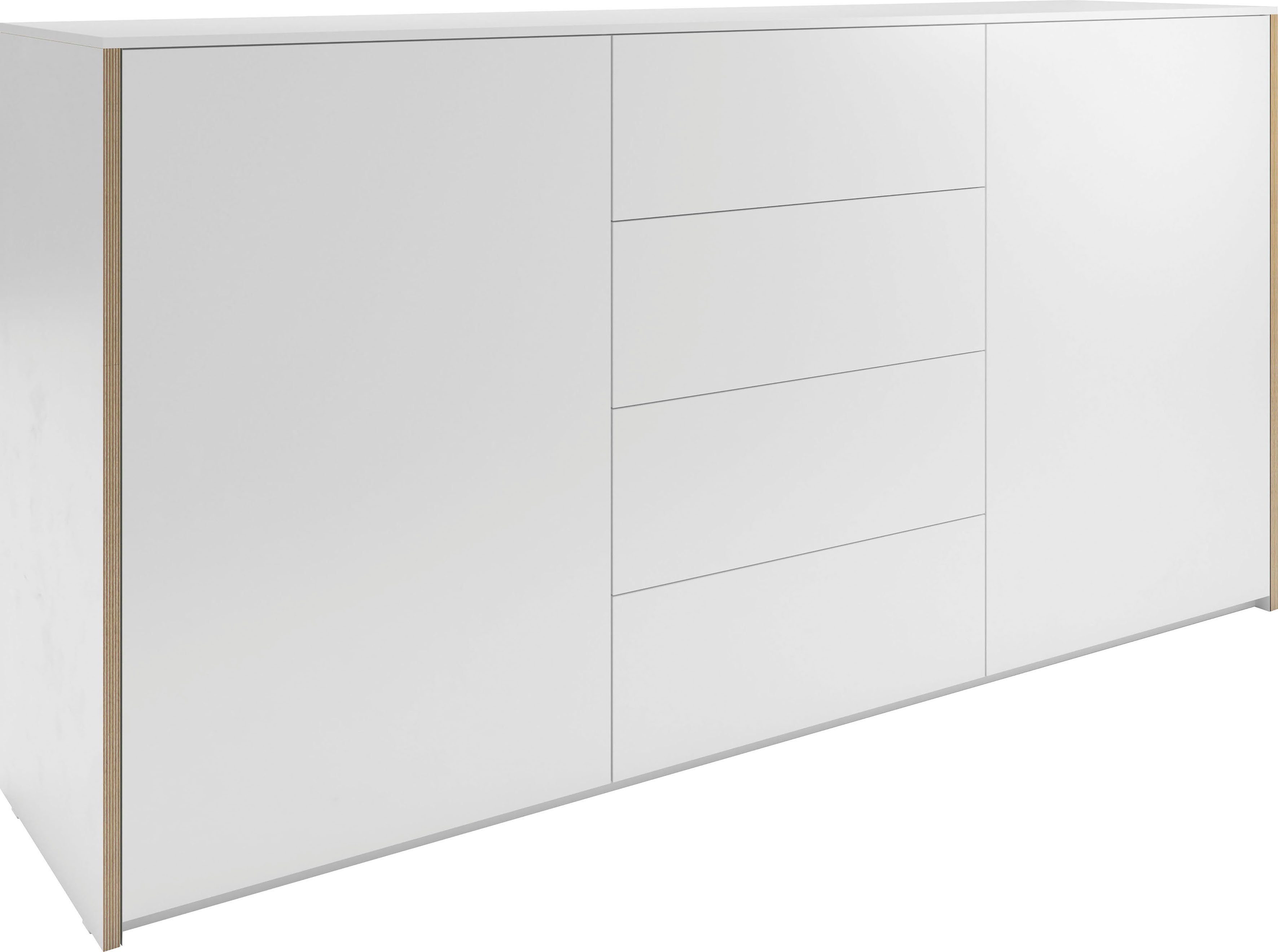 Müller Plus Modular SMALL Sideboard LIVING weiß/birke