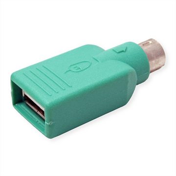 VALUE PS/2 - USB Maus-Adapter, grün Computer-Adapter USB 2.0 Typ A Weiblich (Buchse) zu PS/2 Männlich (Stecker)