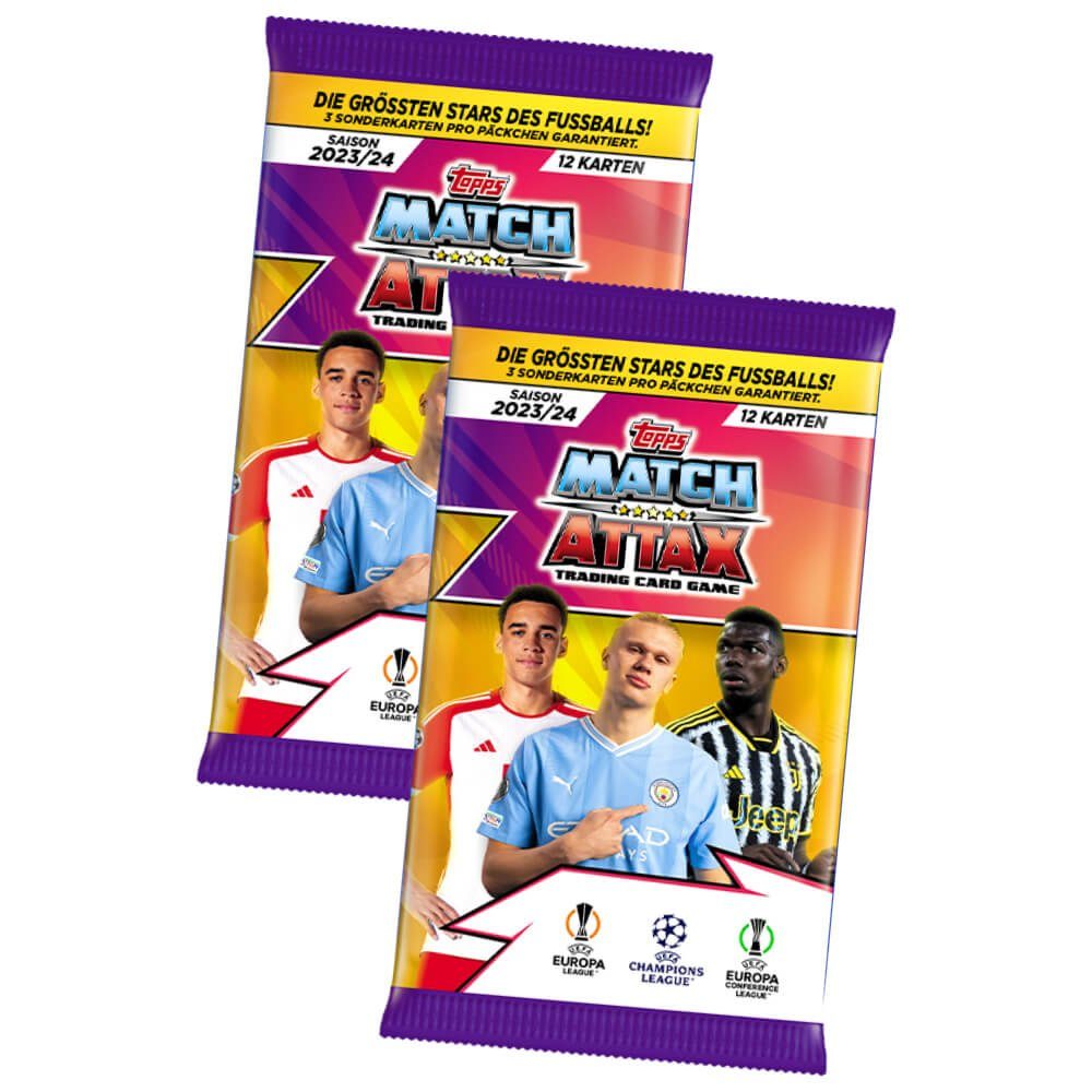 Topps Sammelkarte Topps Match Attax Karten Champions League 20232024 2 Booster Sammel, Match