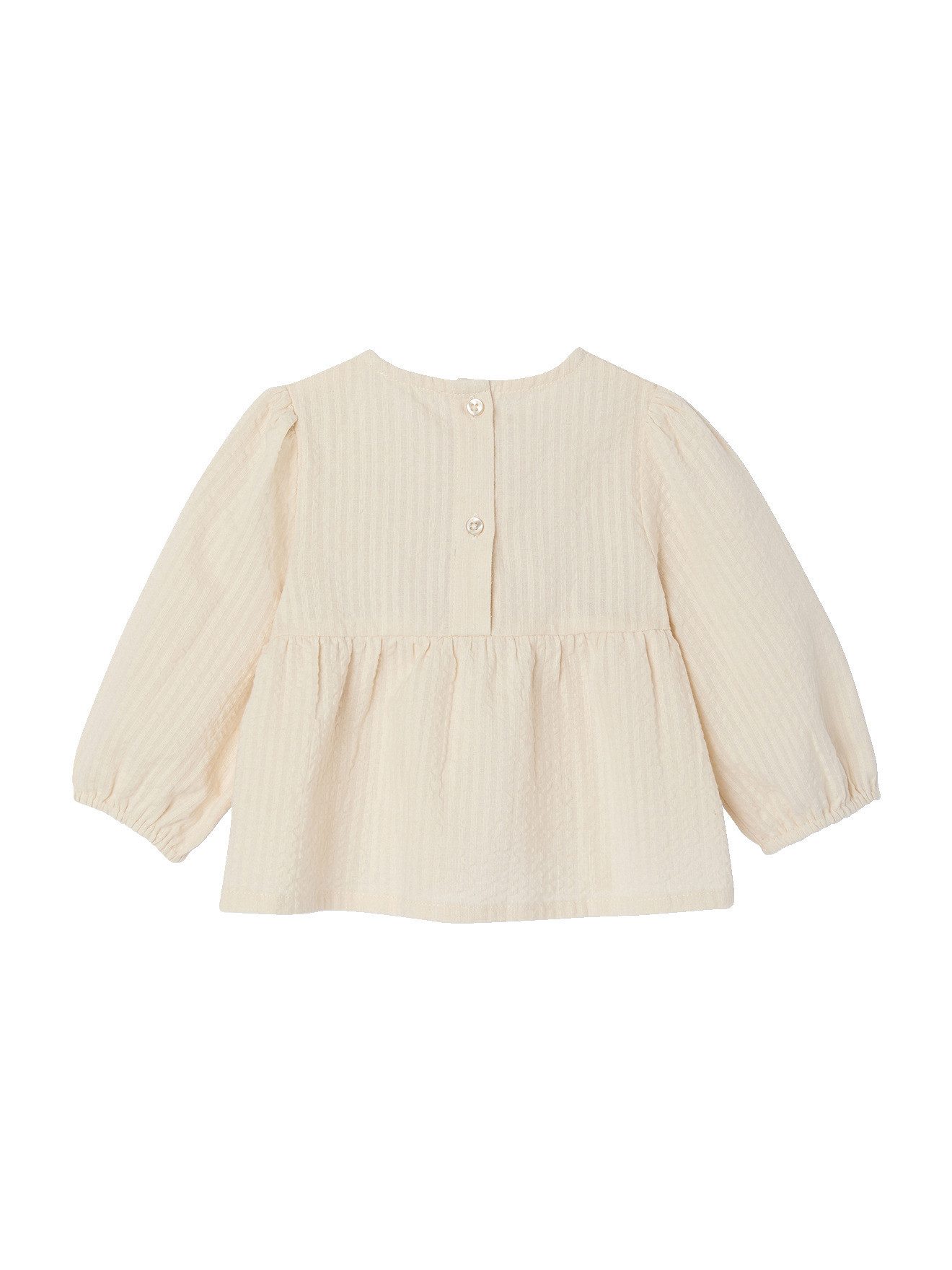 vertbaudet Langarmhemd Bluse Mädchen Baby mit Schleifen