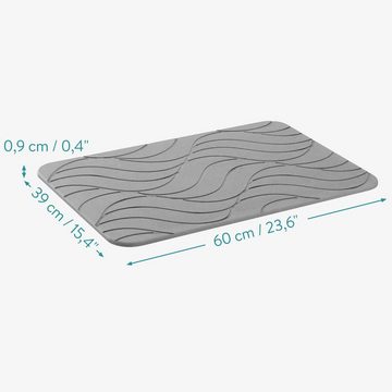 Badematte Kieselgur Badematte rutschfest Duschvorleger Vorleger klein Navaris, Höhe 30,00 mm, Kieselgur