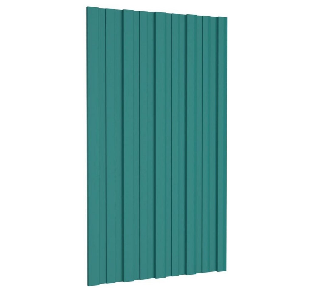 Thumbnail - vidaXL Deckenplatten Dachpaneele 12 Stk. Verzinkter Stahl Grün 80x45 cm, (12-tlg)