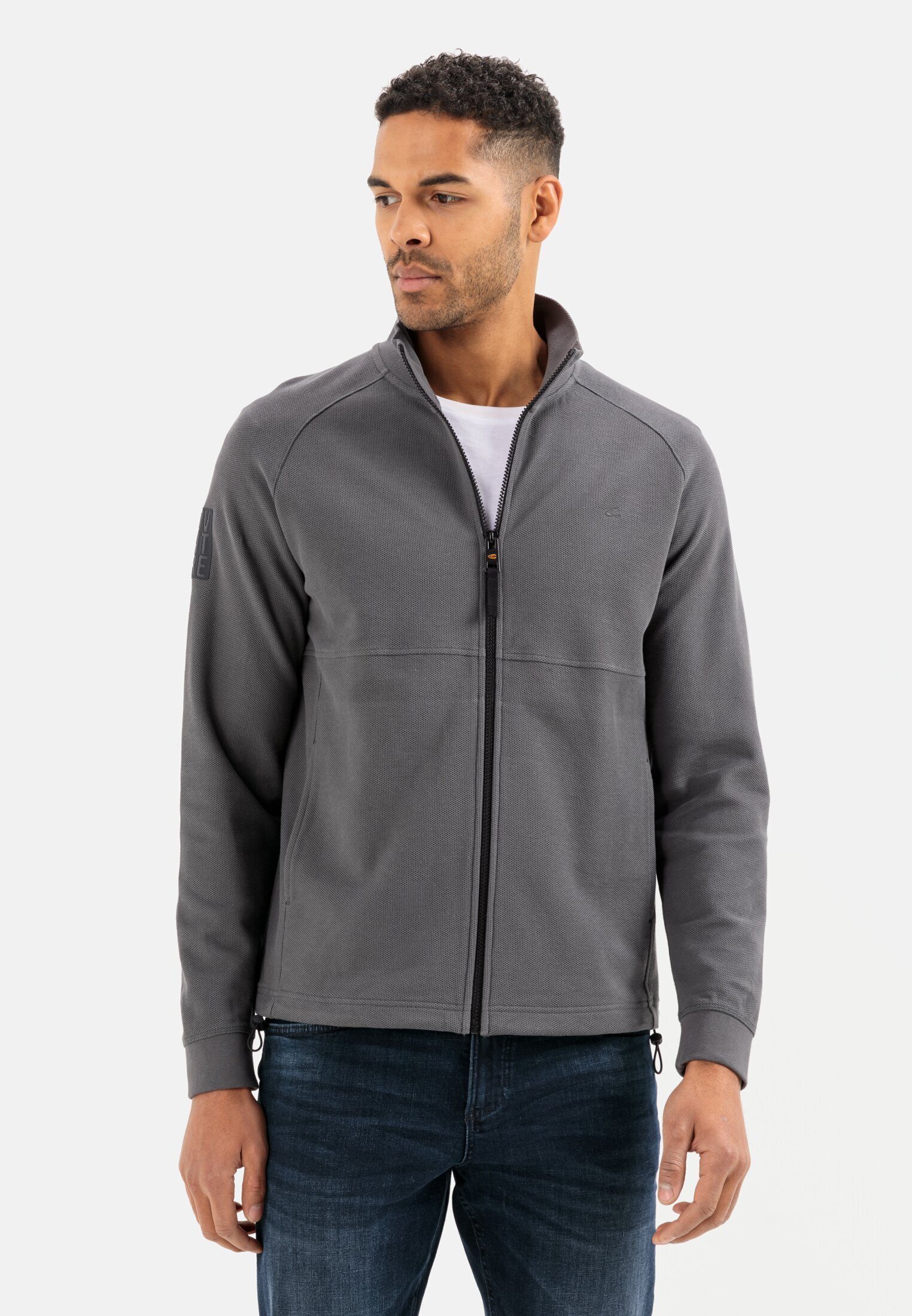 Camel Active Herren Sweatjacke Denim Look - Urban Outdoor Style