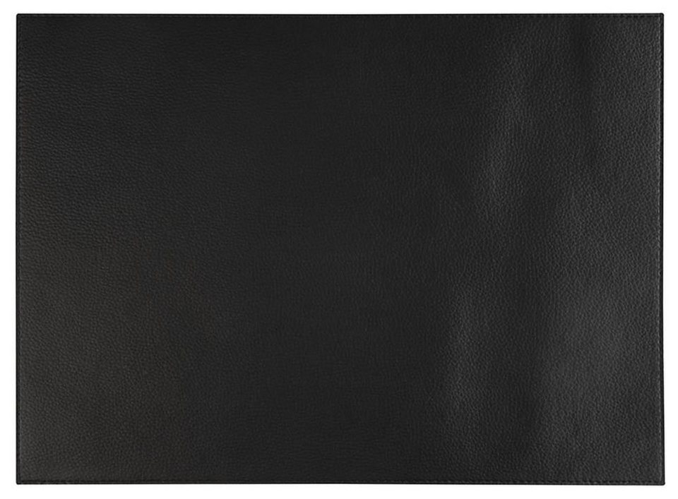 APS Tischdecke (1-tlg), Tischset -KUNSTLEDER- 45 x 32,5 cm Teller  Untersetzer schwarz