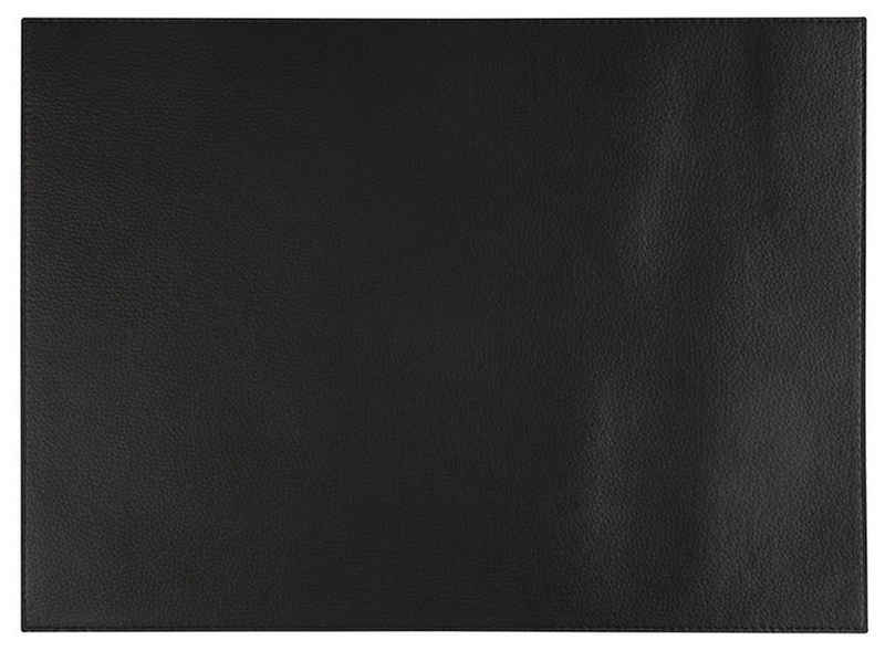 APS Tischdecke, Tischset -KUNSTLEDER- 45 x 32,5 cm Teller Untersetzer schwarz