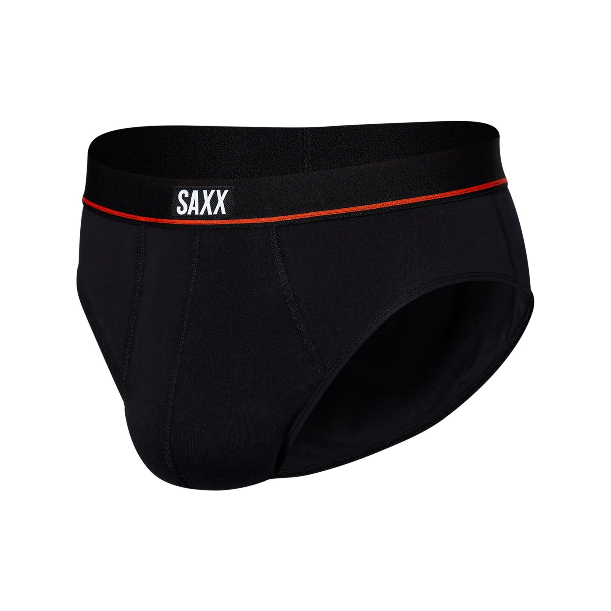 SAXX Lange Unterhose Saxx M Non-stop Stretch Cotton Brief Herren Kurze Black