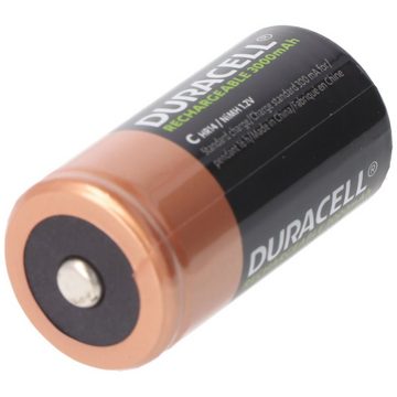 Duracell Duracell Recharge Ultra NiMH Akku HR14, Baby, Größe C, 3000mAh, 2er B Akku 3000 mAh (1,2 V)