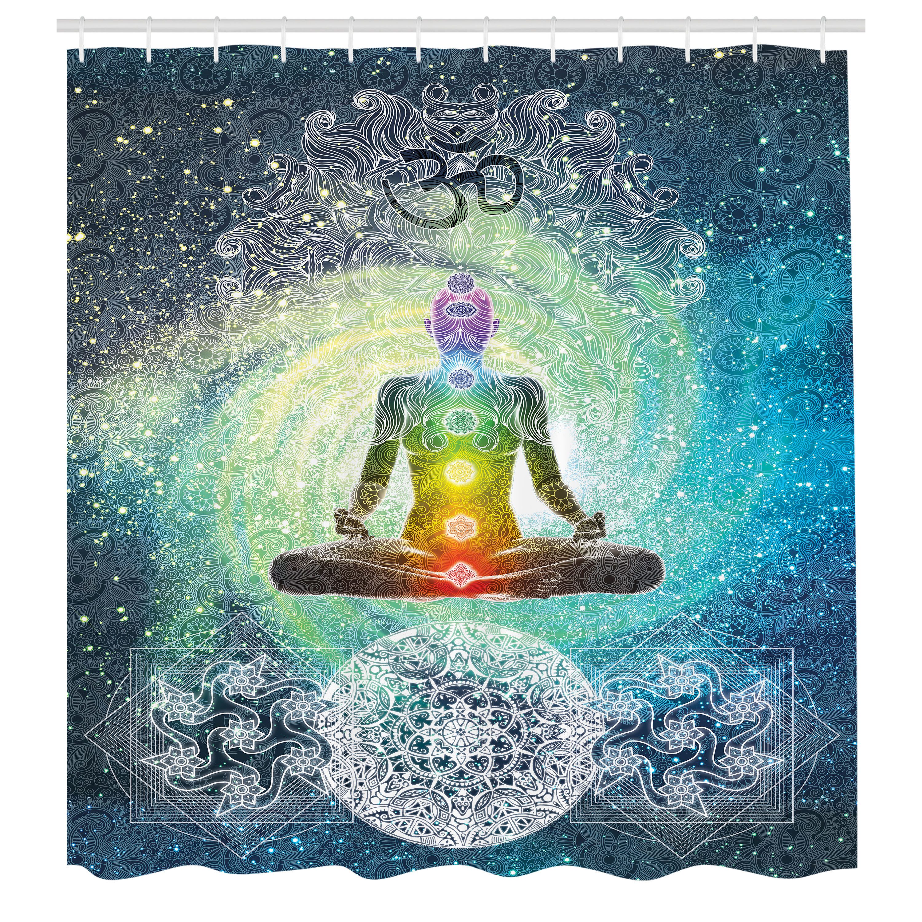 Duschvorhang Moderner Digitaldruck mit 12 Haken auf Stoff Wasser Resistent