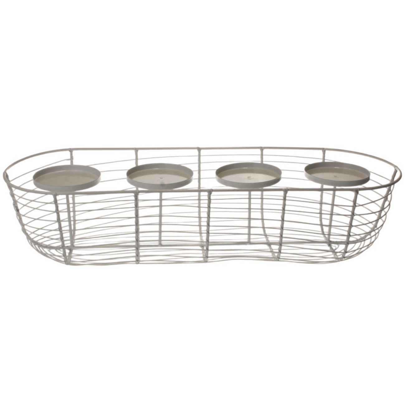 Macosa Home Adventskranz Adventskranz Schwarz oder Weiß Metall 50 cm modern, Elegantes Adventsgesteck 4 Kerzenhalter Tisch-Dekoration