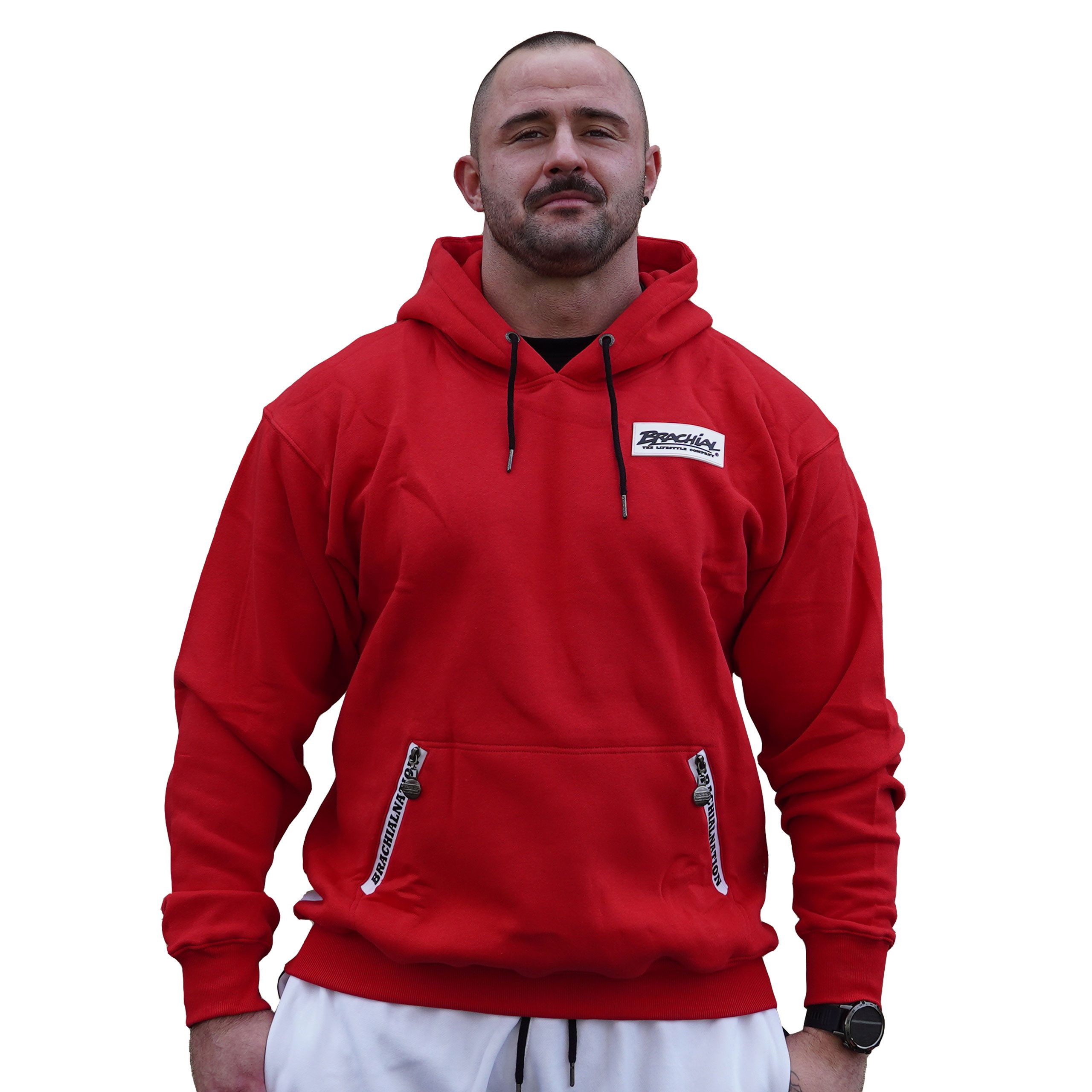 Kapuzensweatshirt Brachial Hoody "Rude" rot