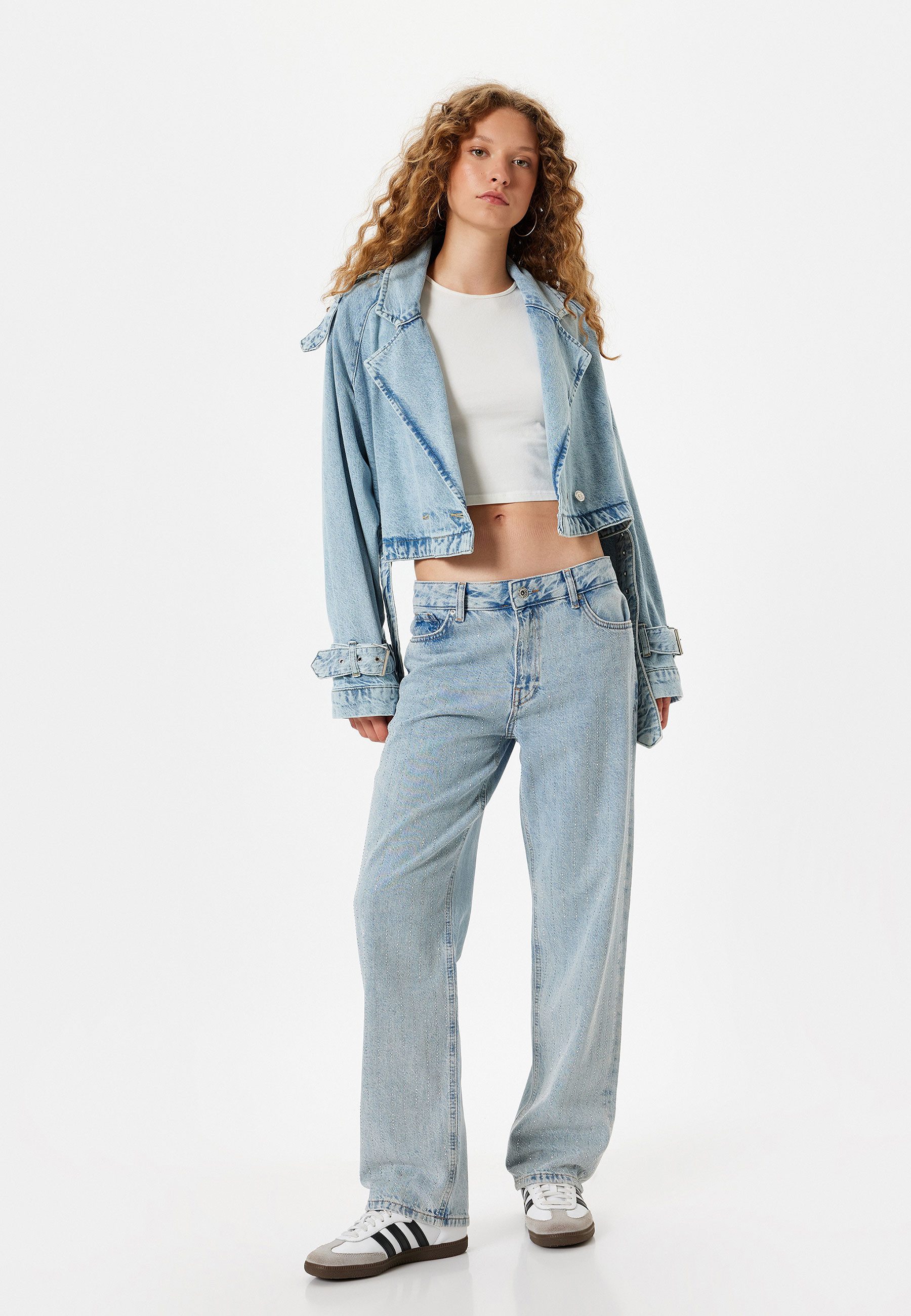 Straight-Jeans Normale Leibhöhe Straight