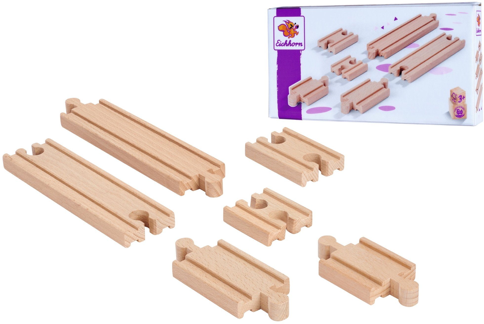 Eichhorn Игрушкиeisenbahn-Schiene Eisenbahn Ausgleichsschienen 6 Teile 100006402