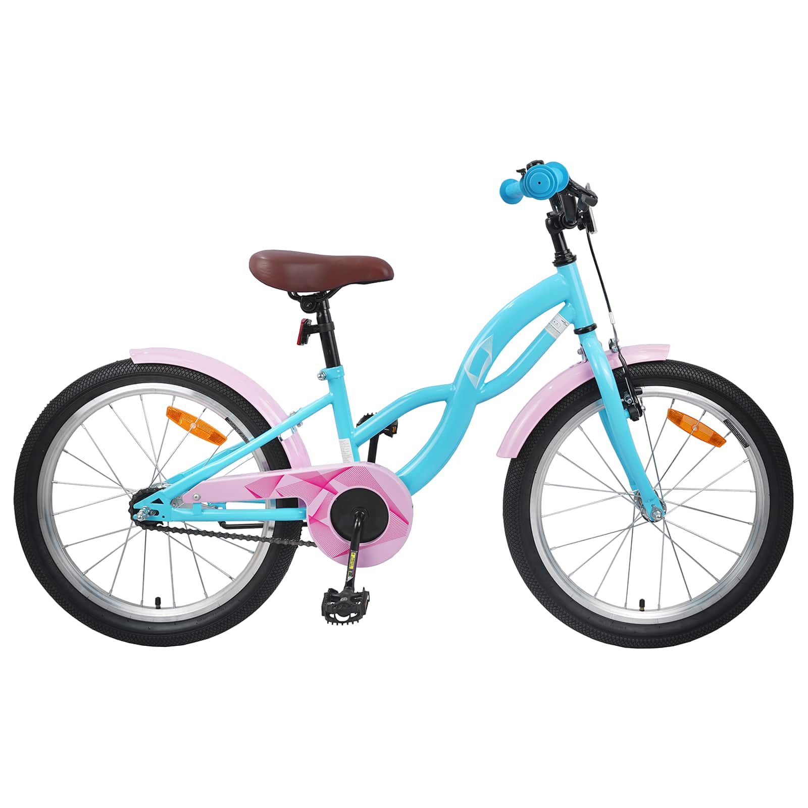vidaXL Kinderfahrrad 137 x 54 x 79 cm Kinderfahrrad 20 Zoll für 6-11 Jahre alt Himmelblau