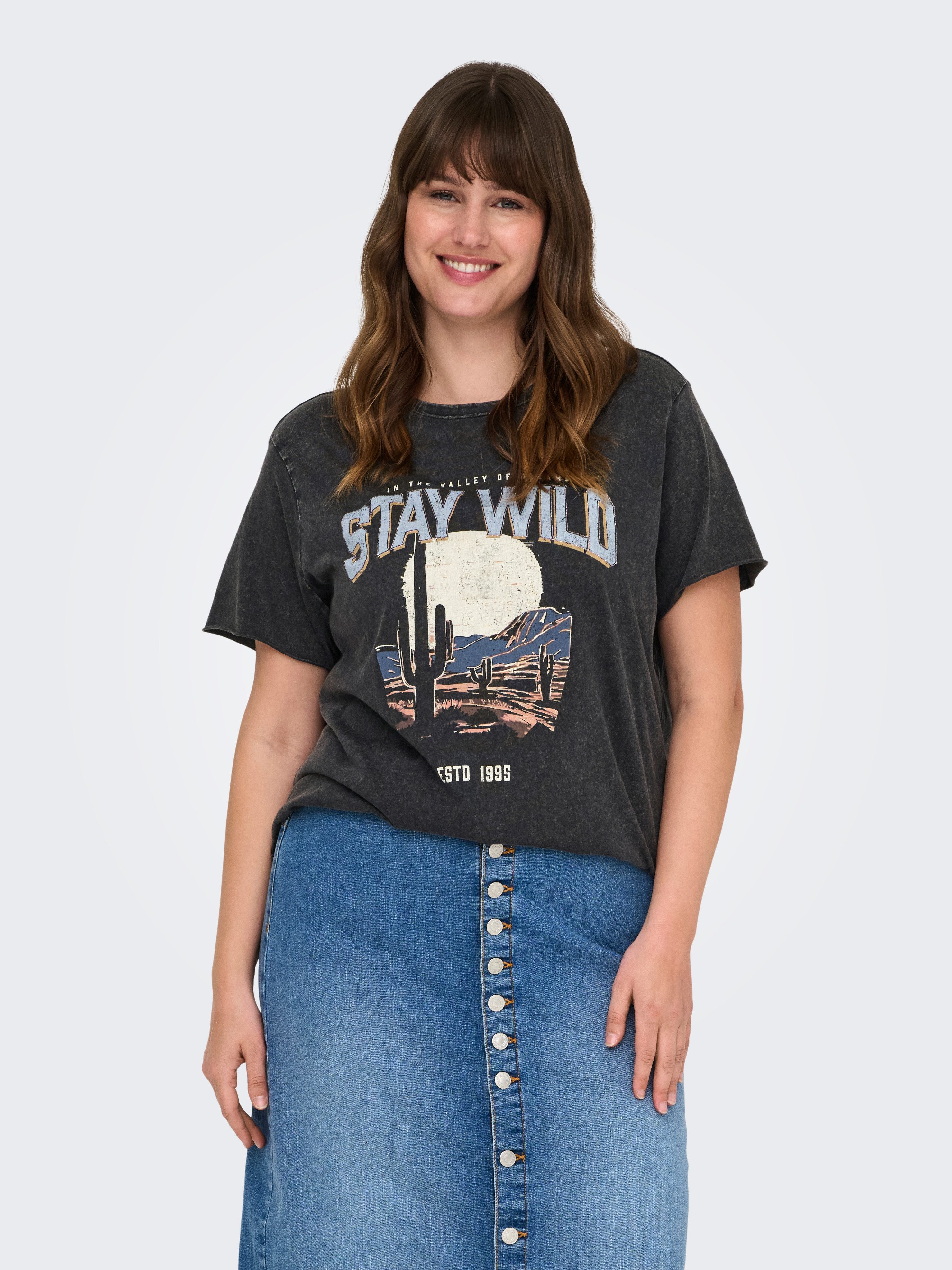 ONLY CARMAKOMA T-Shirt CARLUCY LIFE REG S/S TOP JRS NOOS günstig online kaufen