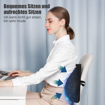 TWSOUL Rückenkissen Lendenwirbelkissen, ergonomisches Lendenkissen, Kern aus Memory-Schaum, 44cm*37cm*17cm