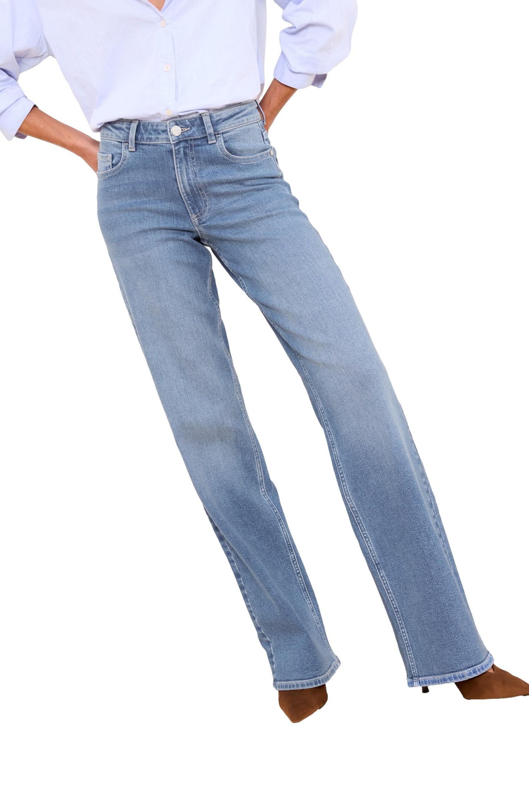 Weite Jeans Lipsy Jeans mit weitem Bein, Regular