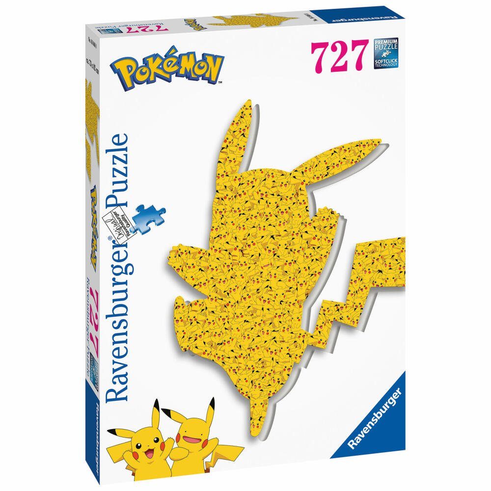 Ravensburger Puzzle Pikachu Silhouetten 727 Teile, Puzzleteile