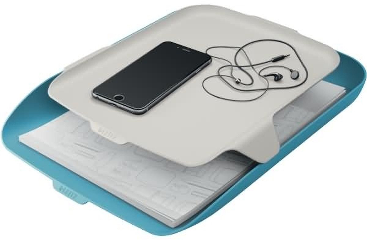 Thumbnail - LEITZ Briefablage Briefkorb Cosy mit Organiser A4 Polystyrol blau/hellgrau.
