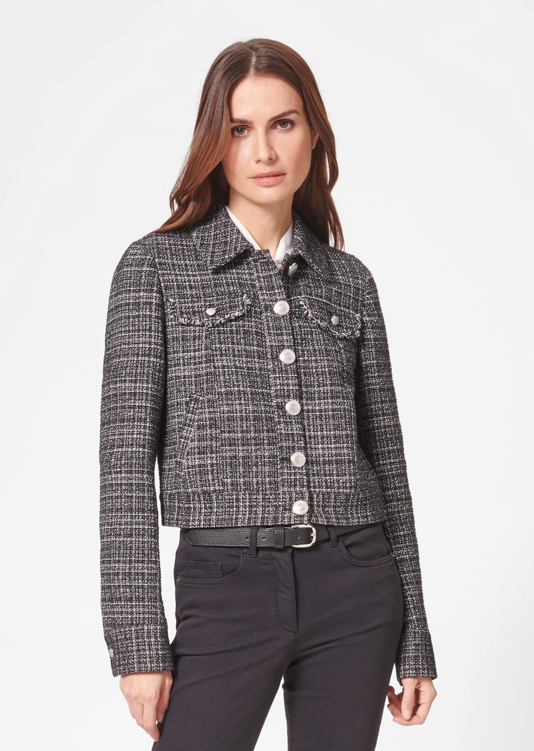 Outdoorjacke Kurze Tweedjacke