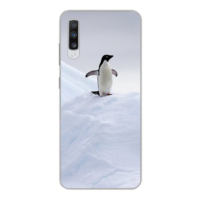 MuchoWow Handyhülle Pinguin - Eis - Winter Phone Case Handyhülle Samsung Galaxy A70 Silikon Schutzhülle