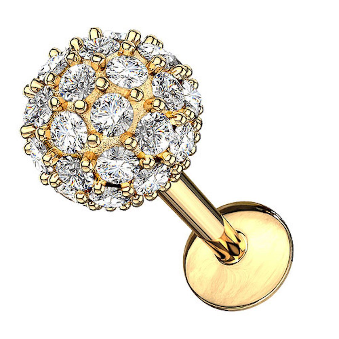 Taffstyle Piercing-Set Piercing Stab mit Kristall Stein für Lippe und Ohr, günstig online kaufen