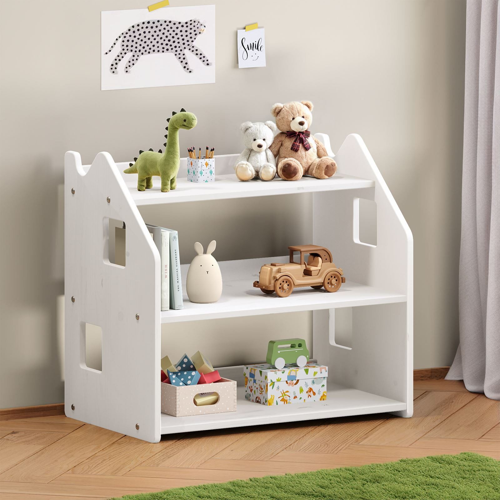 IDIMEX Kinderregal YASMIN, Bücherregal, Montessori Spielzeugregal günstig online kaufen