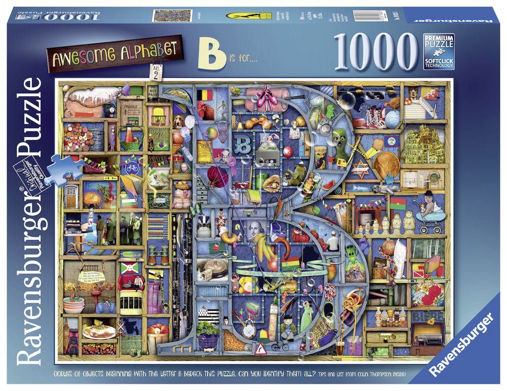 Puzzleteile Ravensburger Alphabet Ravensburger "B" 1000 Awesome 19828, Teile Puzzle 1000 Puzzle