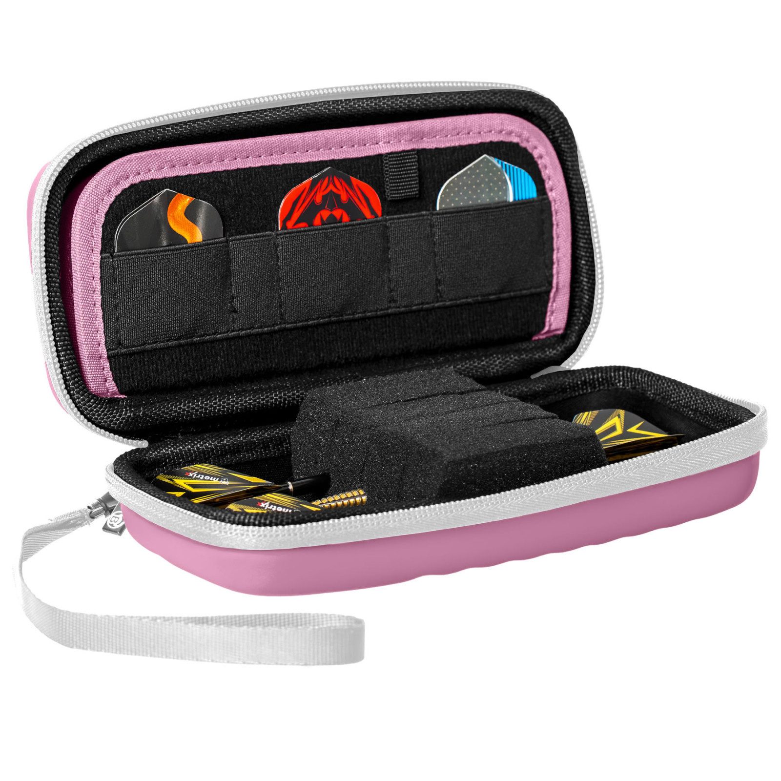 BULL'S Dartpfeil Bull's Darttasche Hardcase, Orbis S, 190x80x50 mm, Pink Rosa