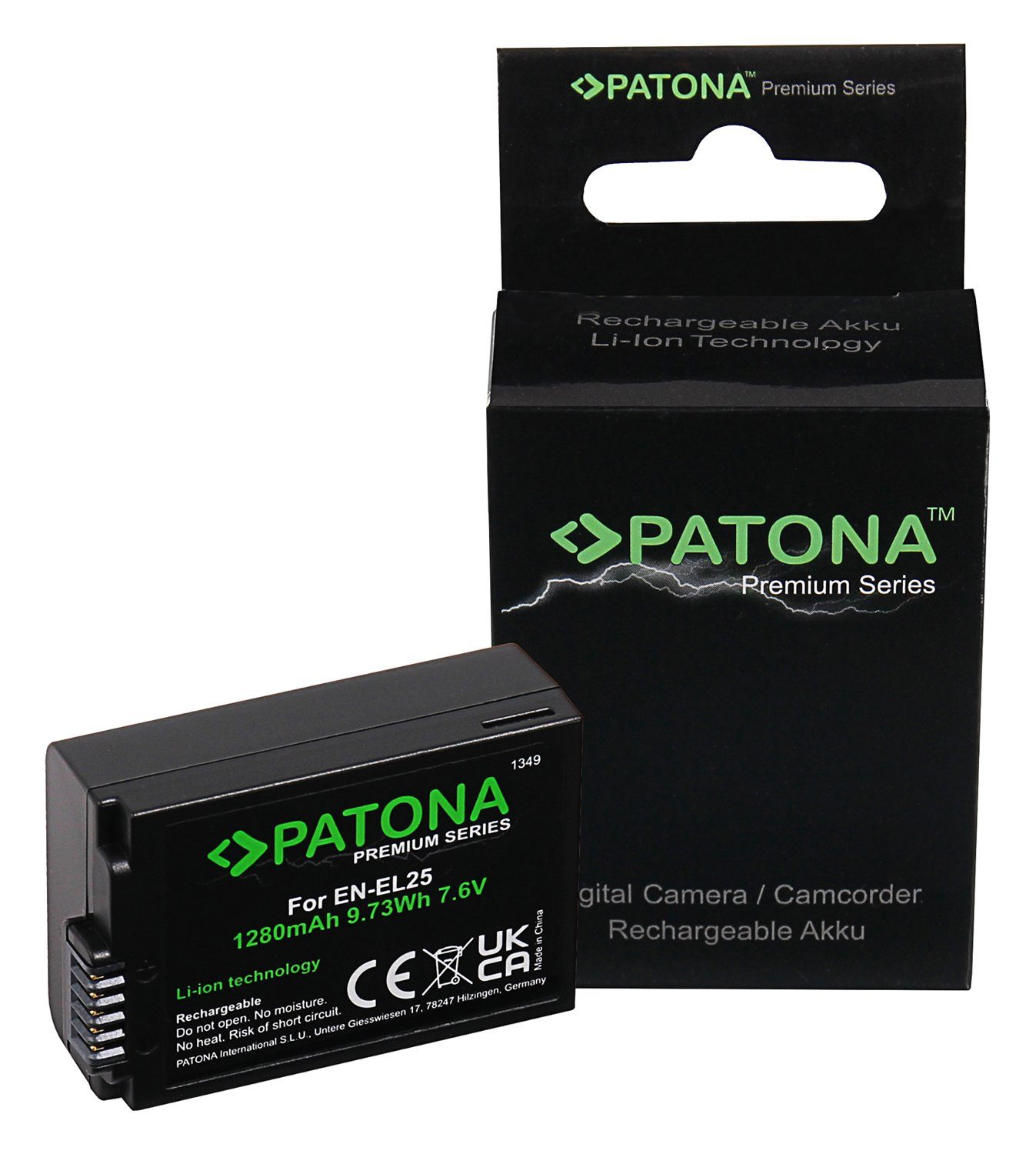 Patona Premium Akku für die Nikon Z 50 / Nikon Z fc Kamera-Akku EN-EL25 1280 mAh | Kamera-Akkus