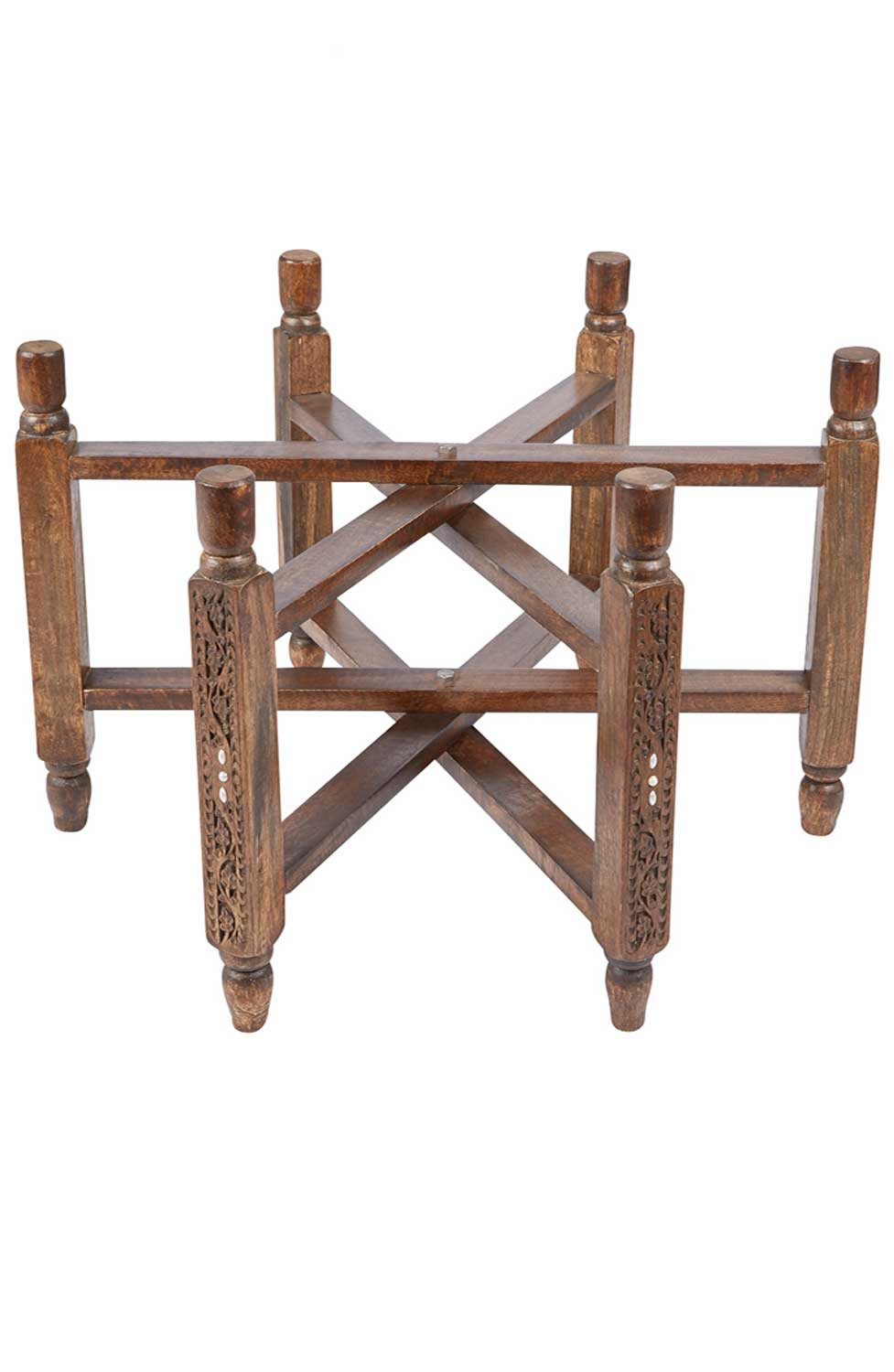 Marrakesch Orient & Mediterran Interior Tischbein Klapptisch Untergestell Klappbar Halab 80cm, Handarbeit