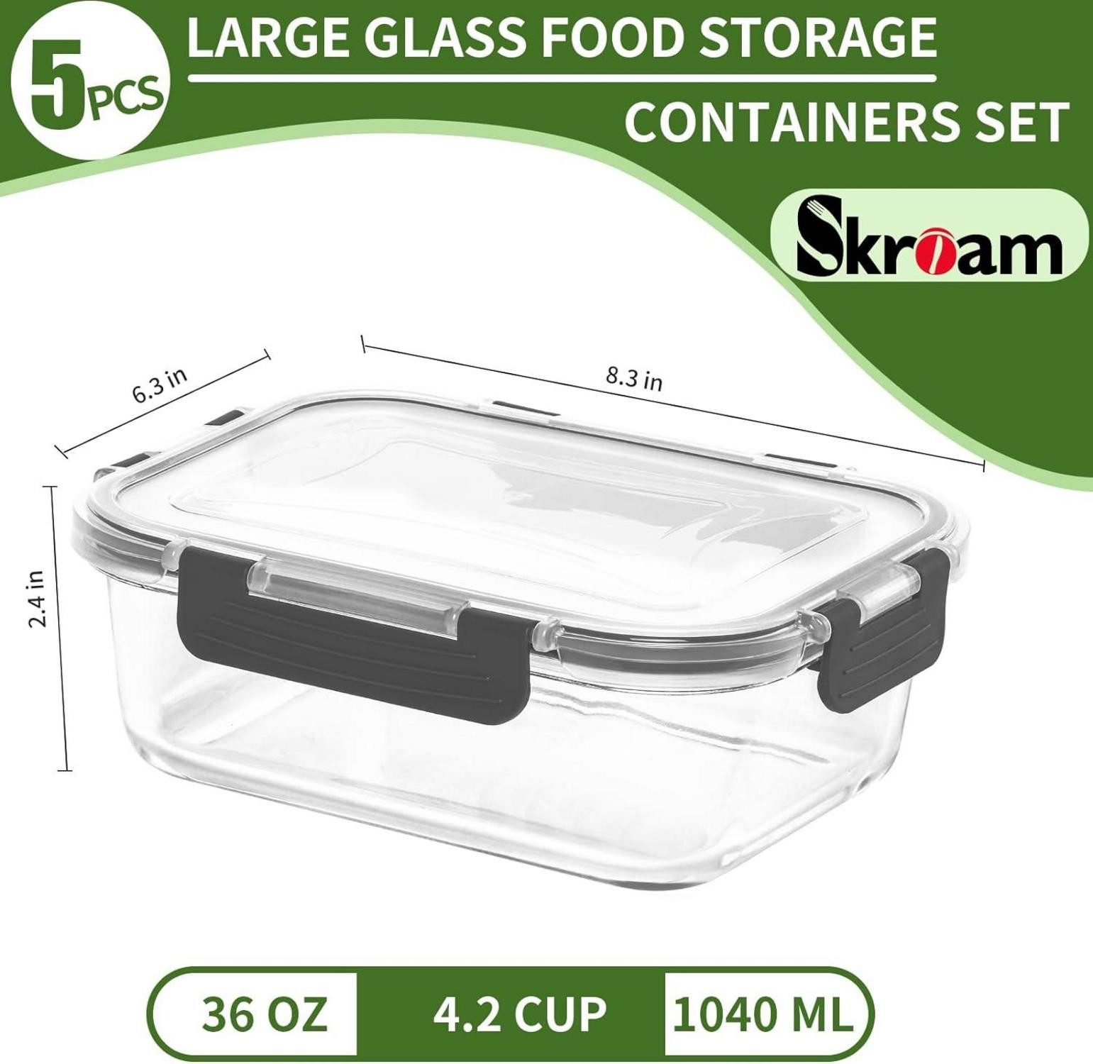 LuxusKollektion Aufbewahrungsbox Glas-Frischhaltedosen Set 10-teilig lebens günstig online kaufen