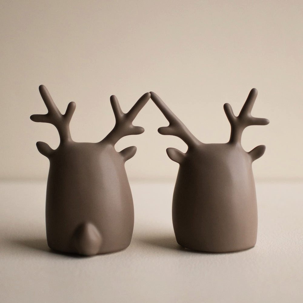 dbkd Dekoobjekt Deer Twins 2er Set - dust