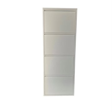 k-hometrends Schuhschrank KEKE 4 - WHITE stilvoller Schuhschrank, schmaler Organizer, 50x140x15cm